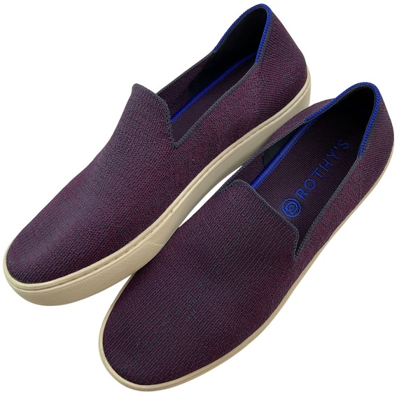 Rothys The Sneaker Eggplant Purple Knit‎ Slip On Shoes Men Sz 9 Women Sz 10.5 main image 11